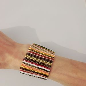 Beaded Eras Boho Southwestern Loom Tapestry Bracelet